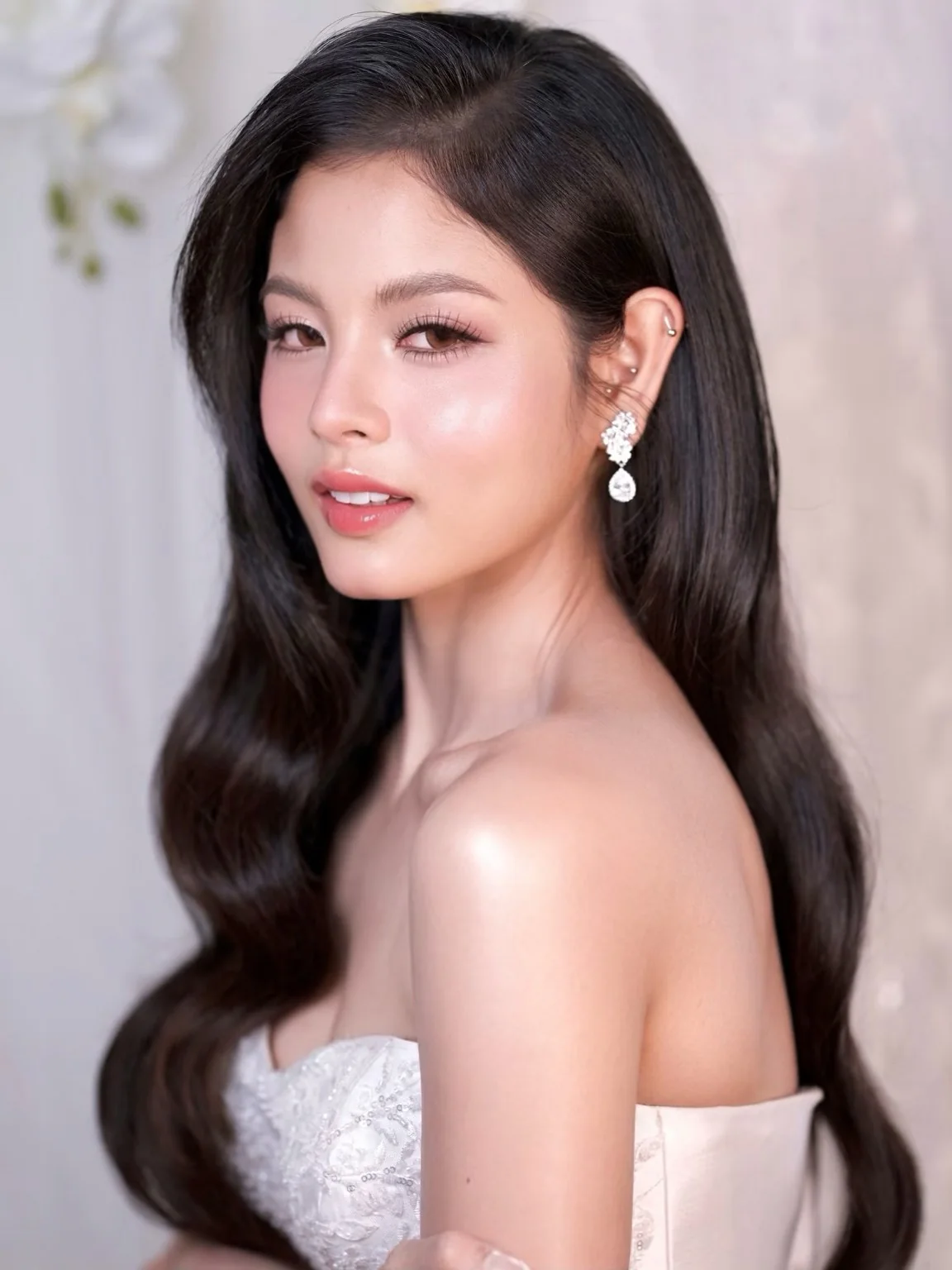 Christine Galela in a polished beauty portrait
